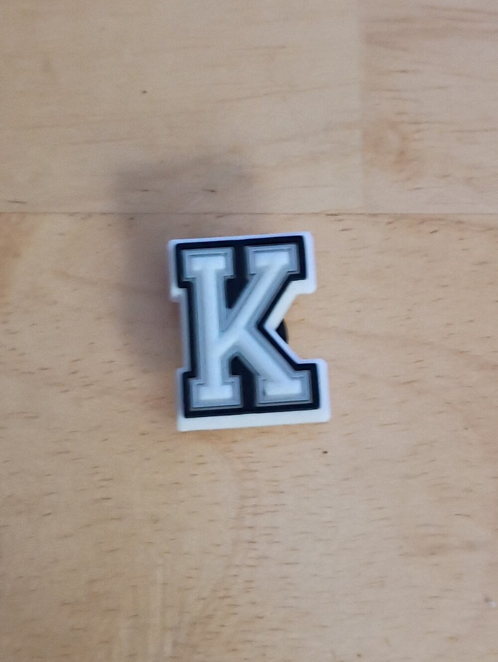 10 for $10 Jibbitz Croc Charms - Letter K Black, White, Block - New Shoe Charm